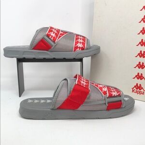 Kappa Men’s 222 Banda Mitel 1 Grey Red White 304KUQ0 Slides - Size 13